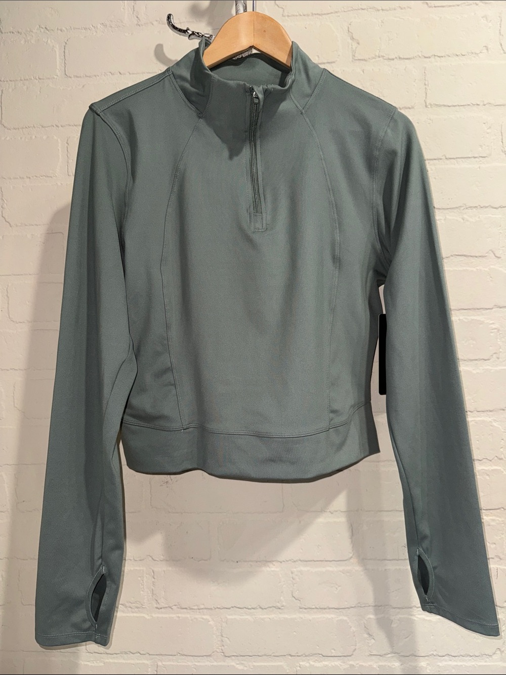 90 Degree By Reflex Sage Green Quarter-Zip Performance Pullover